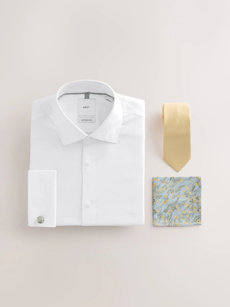 Eton White Linen Pocket Square — Best for Polished Business Style