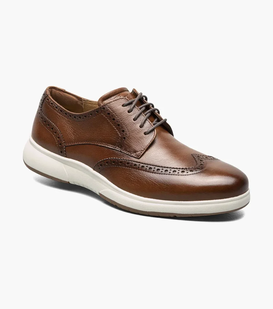 Best Leather Wingtip Shoes for Men with Detailed Brogue Finish