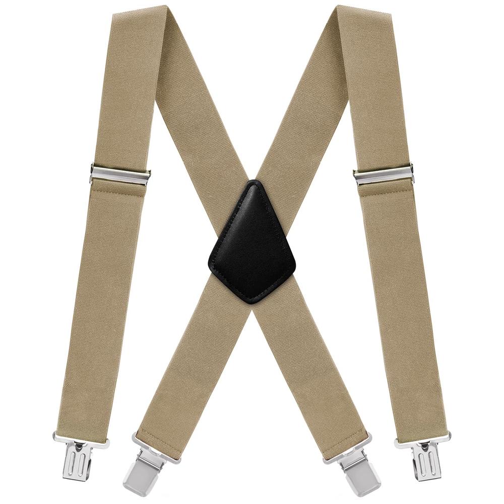Fasker Men's Heavy Duty Adjustable X-Back Suspenders