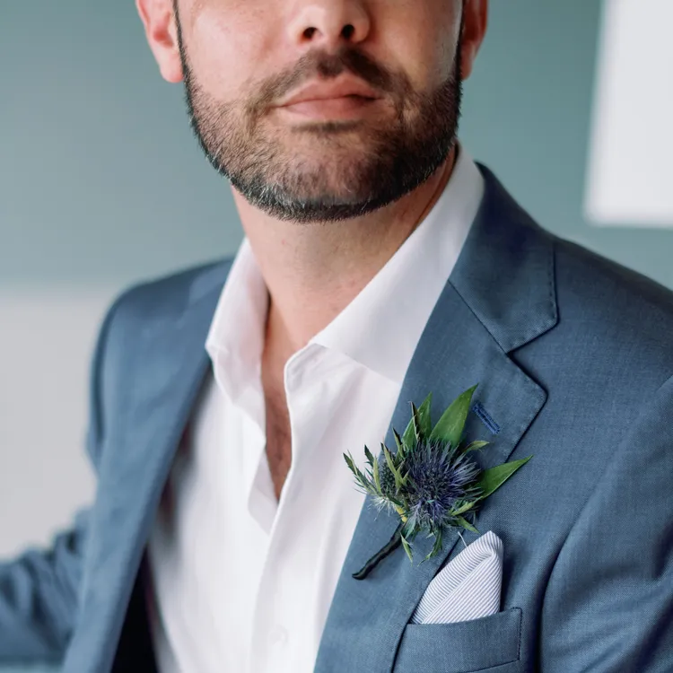 Fort Belvedere Dark Magenta Lotus Boutonnière Flower