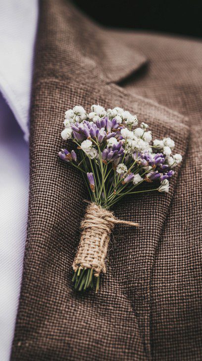 Fort Belvedere Light Lavender Geranium Silk Boutonnière Flower