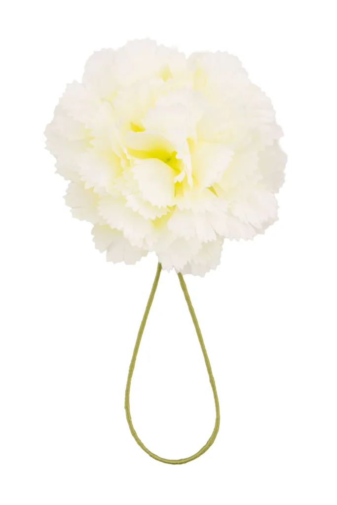 Fort Belvedere Mini White Carnation Silk Boutonnière