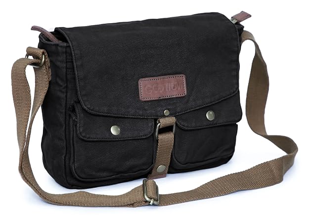 Gootium Canvas Frayed Style Messenger Bag #80808