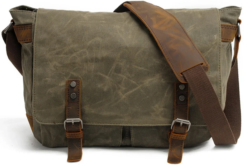 HuaChen M49 Waxed Canvas Messenger Bag