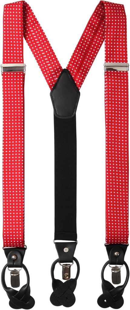 Jacob Alexander Men's Polka Dot Convertible Suspenders