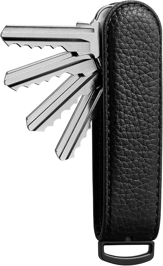 Jibbon All Black Italian Leather Key Organiser