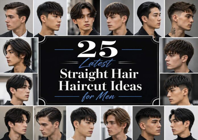 Latest Straight Hair Haircut Ideas for Men