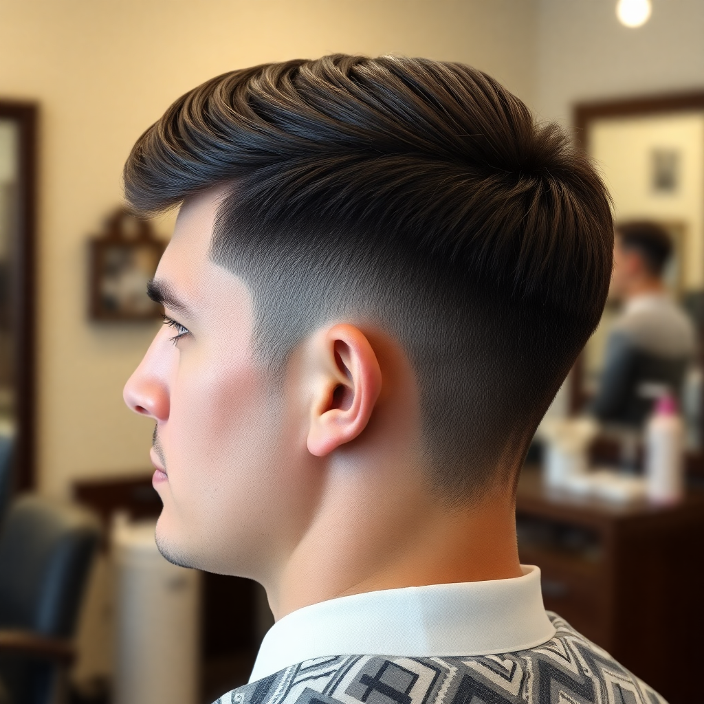 Brushed-Back Scissor Cut With Natural Taper