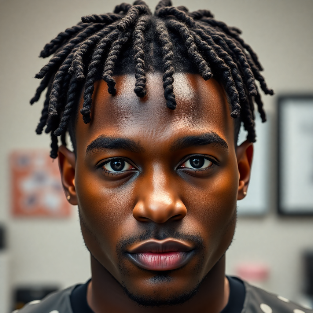 Medium Locs With Tapered Temples
