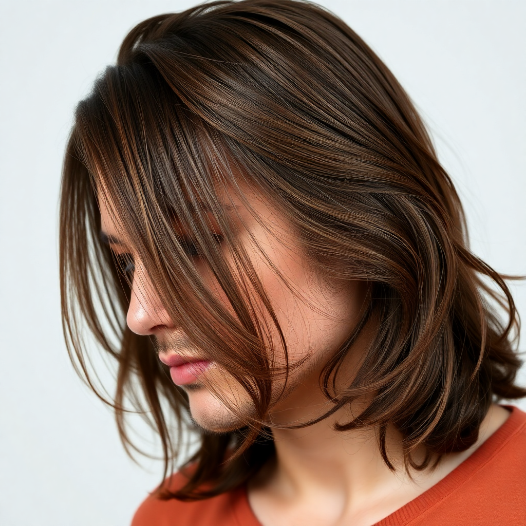 Half-Up Layered Bro Flow