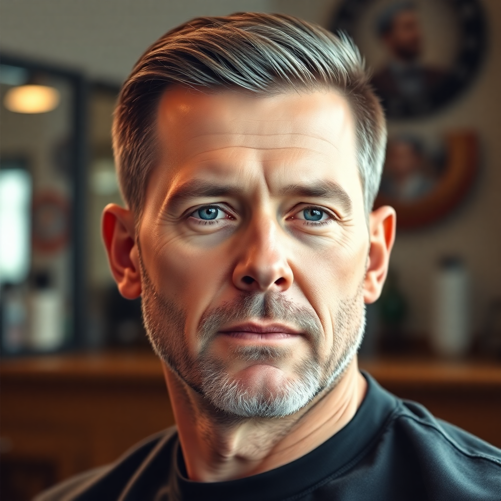 Classic Crew Cut With Tapered Sides