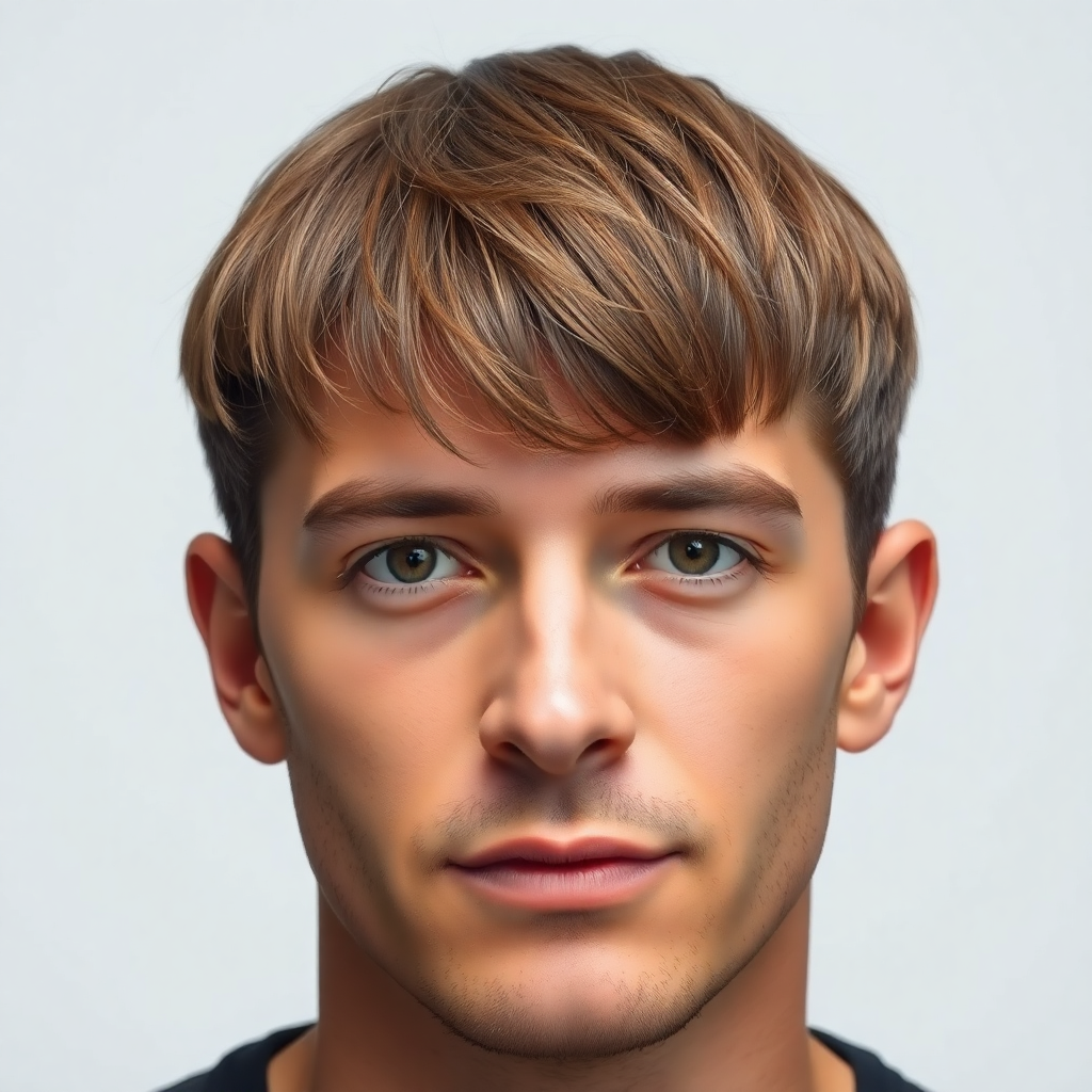 Short Caesar Cut With Blunt Fringe