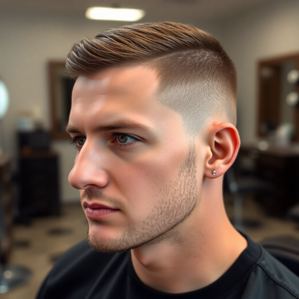 Low Skin Fade With a Number 2 Buzz Cut