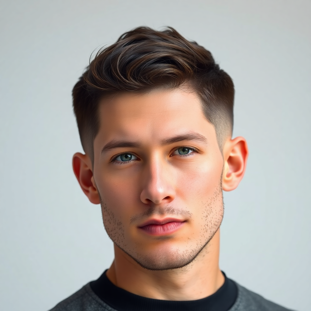 Low Shadow Fade With a Short Crew Cut