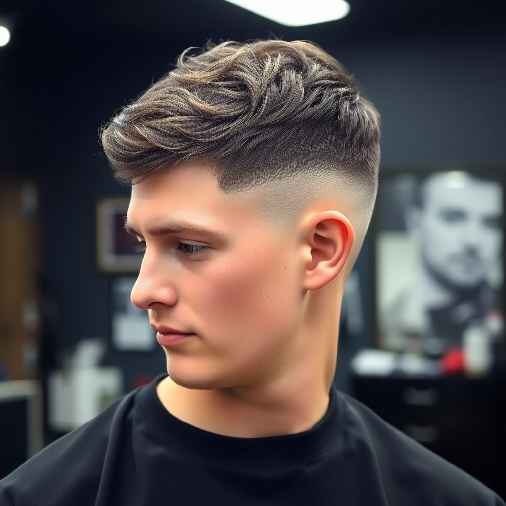 Low Drop Fade With a Textured French Crop