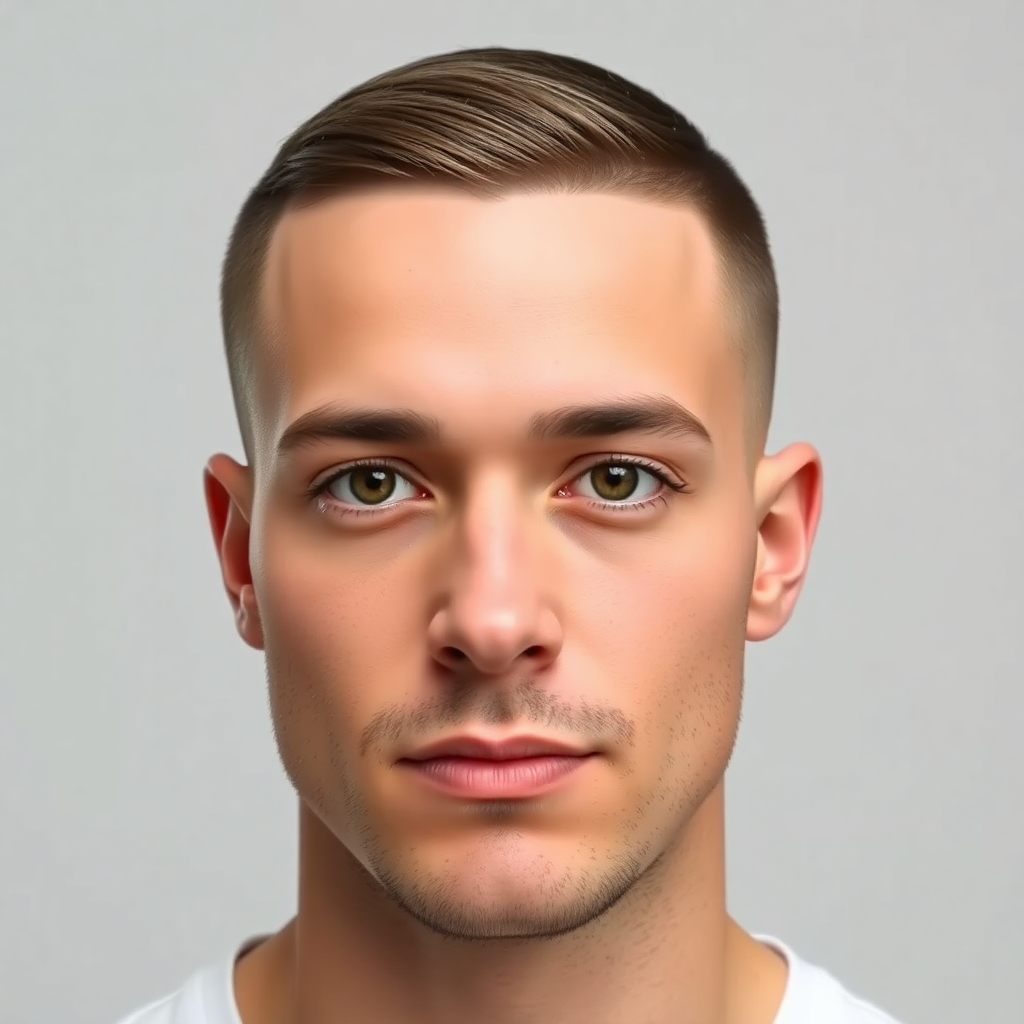 Low Skin Fade With a Cropped Blunt Fringe