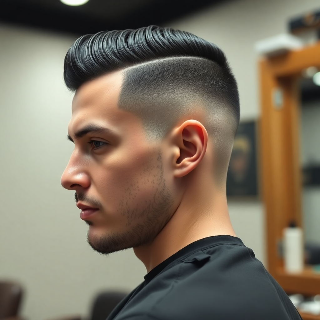 Low Fade With a Defined Hard Side Part