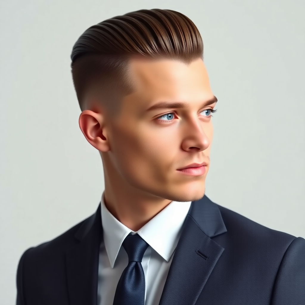 Low Fade With a Natural Comb Over