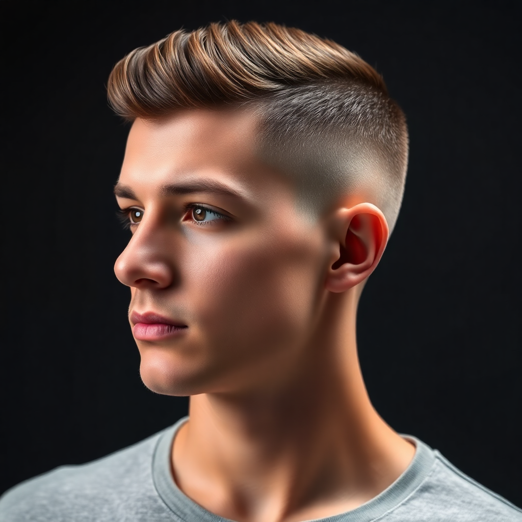Mid Fade Edgar With a Sharp Fringe