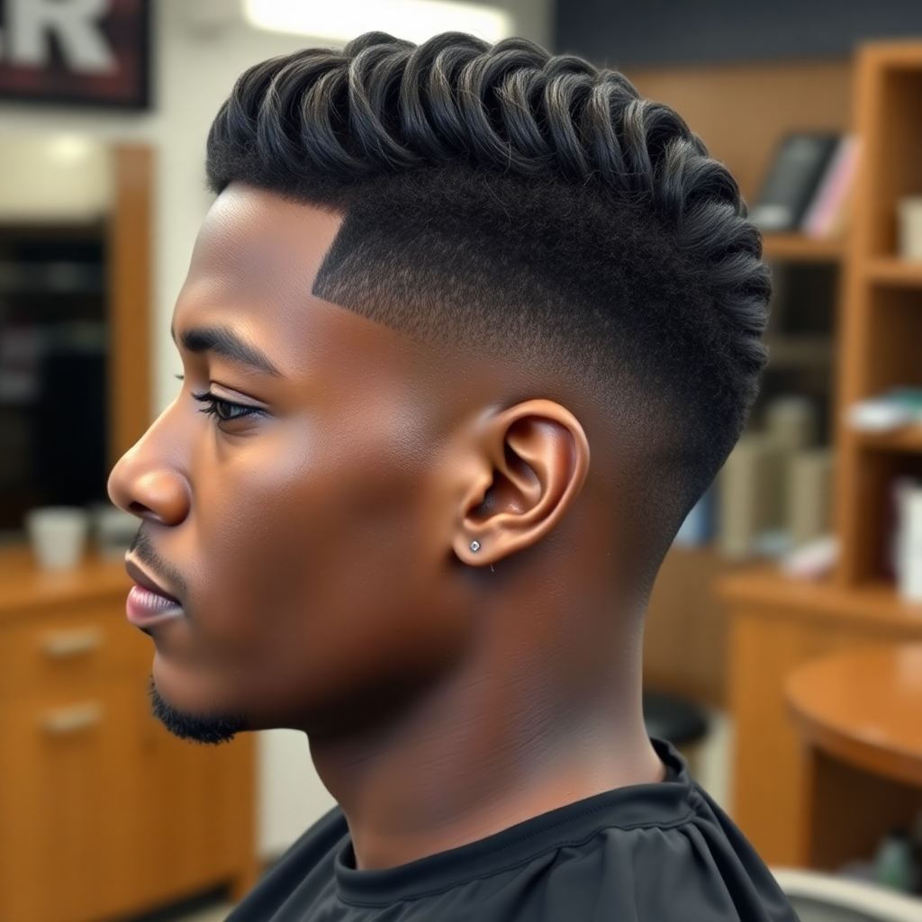 Low Fade With Brushed 360 Waves