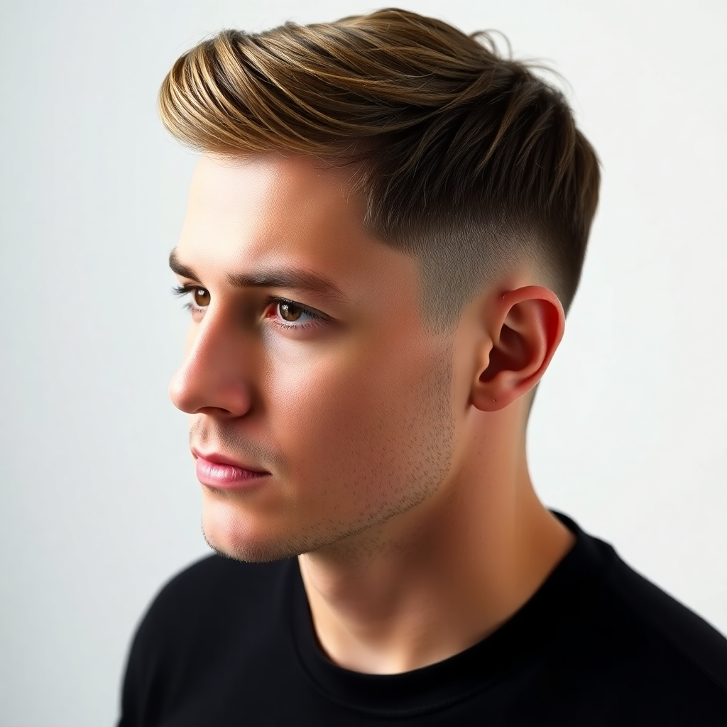 Mid Fade Edgar With a Sharp Fringe
