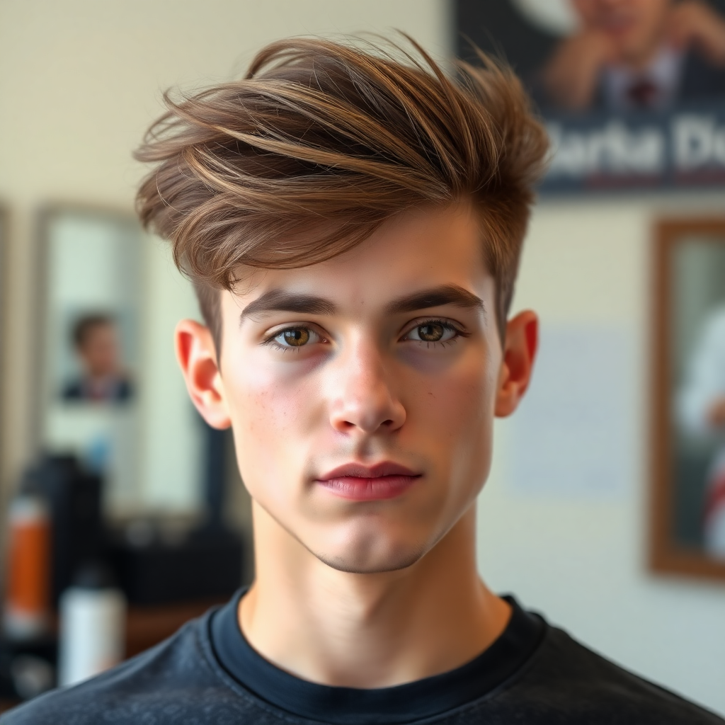 Low Fade With a Loose Blowout Top