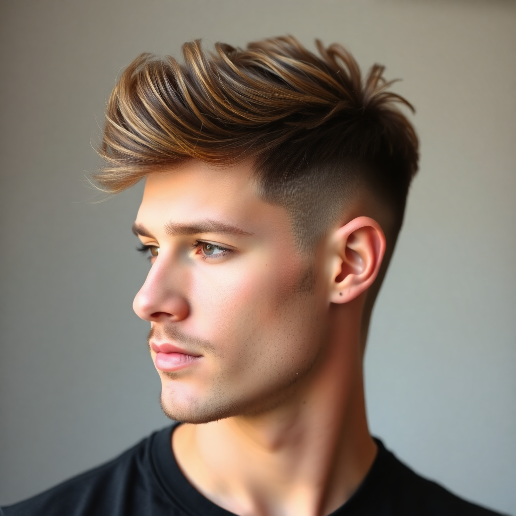 Low Fade With a Textured Modern Mullet
