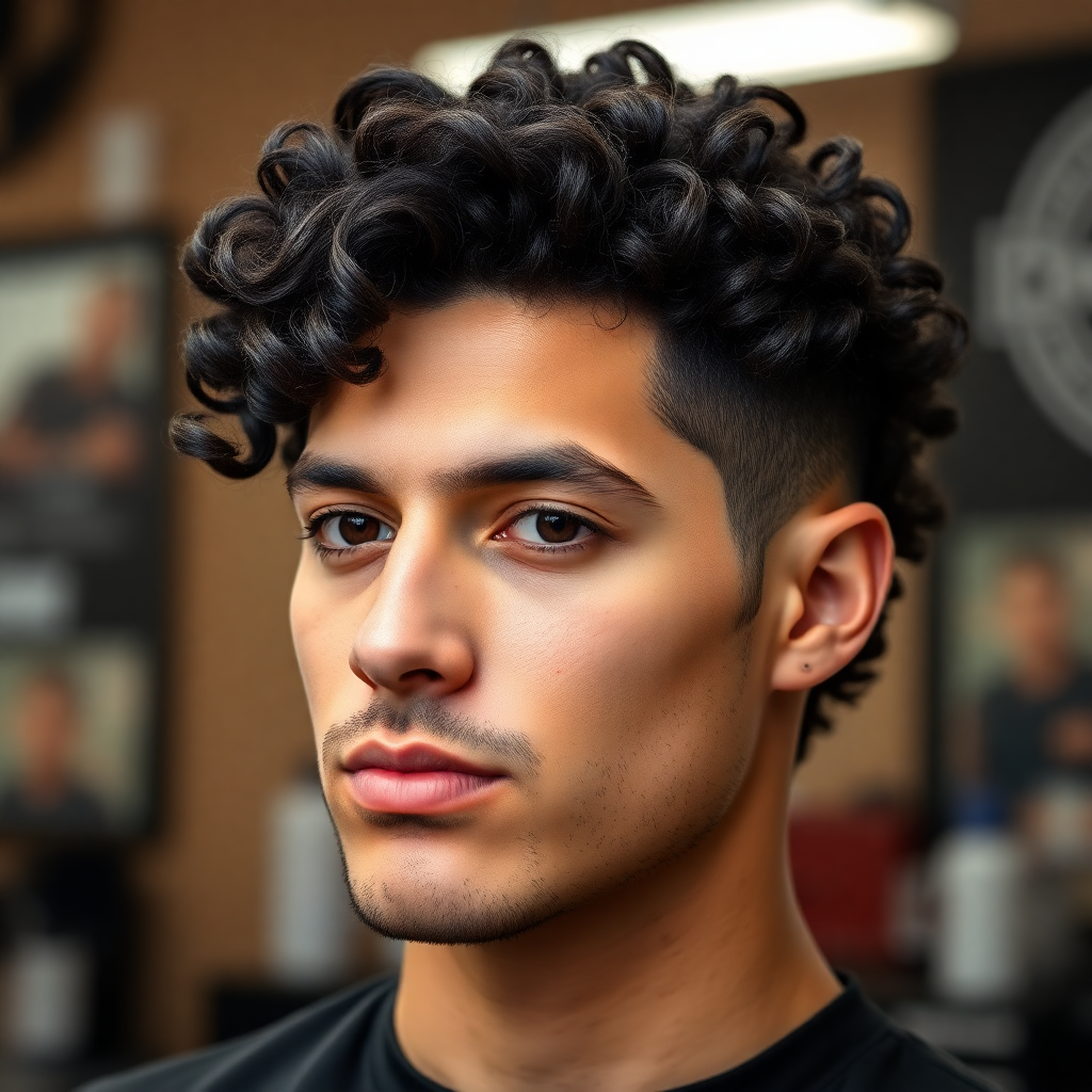 Curly Edgar With a Mid Taper