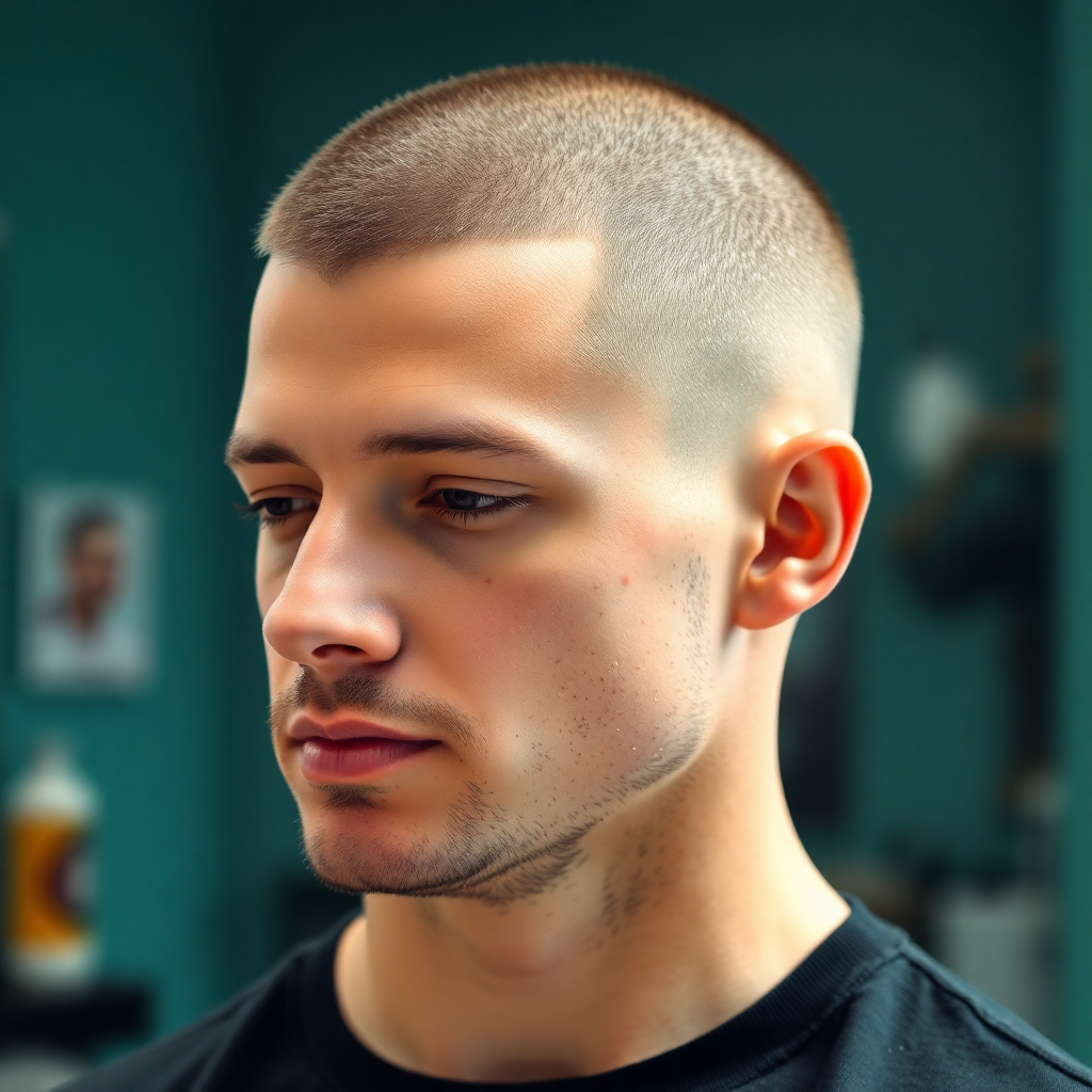 Zero-Guard Buzz Cut With Clean Neckline
