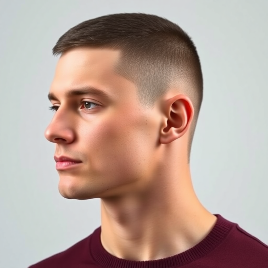 Number One Burr Cut With Soft Hairline