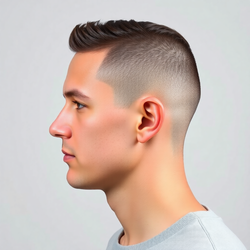 Number Four Buzz Cut With Natural Texture