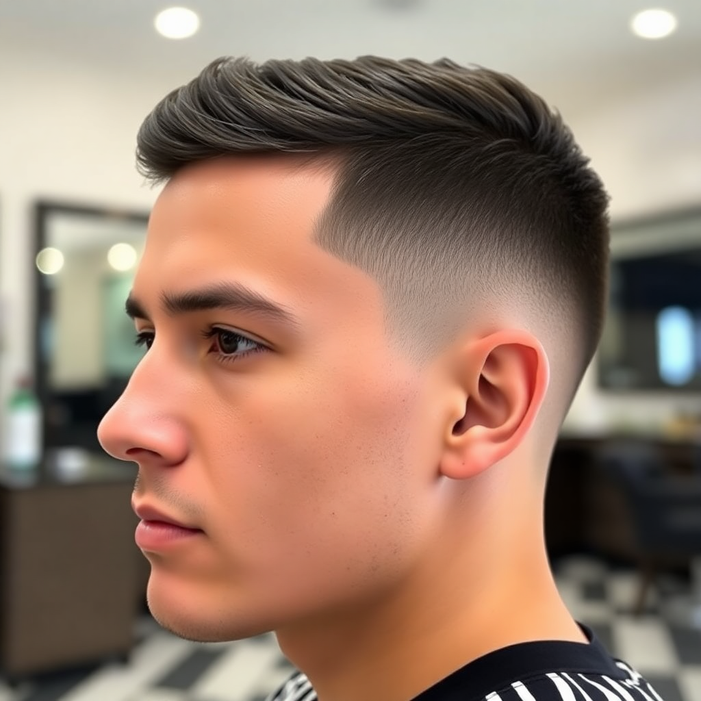 Buzz Cut With Low Taper
