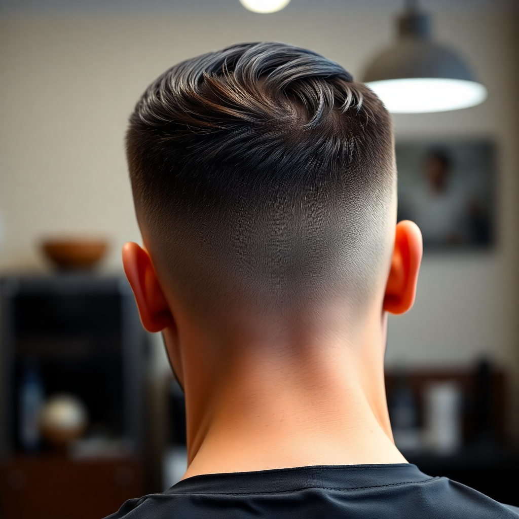 Buzz Cut With Drop Fade
