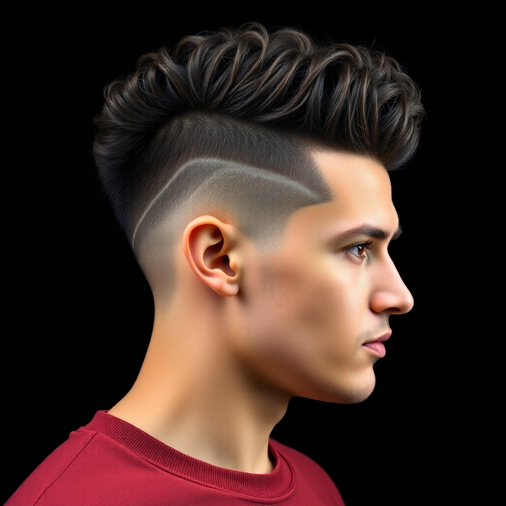Curly Undercut With Voluminous Top