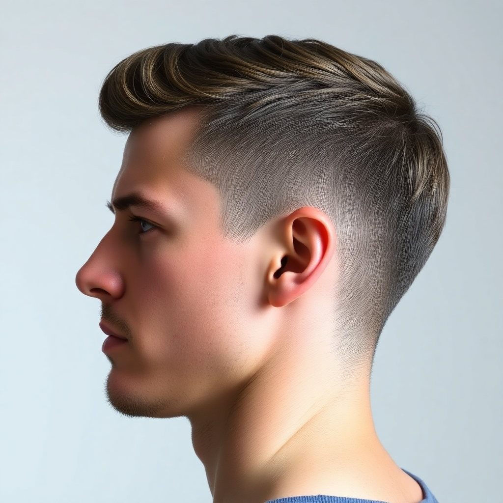 Wavy Buzz Cut With Soft Taper