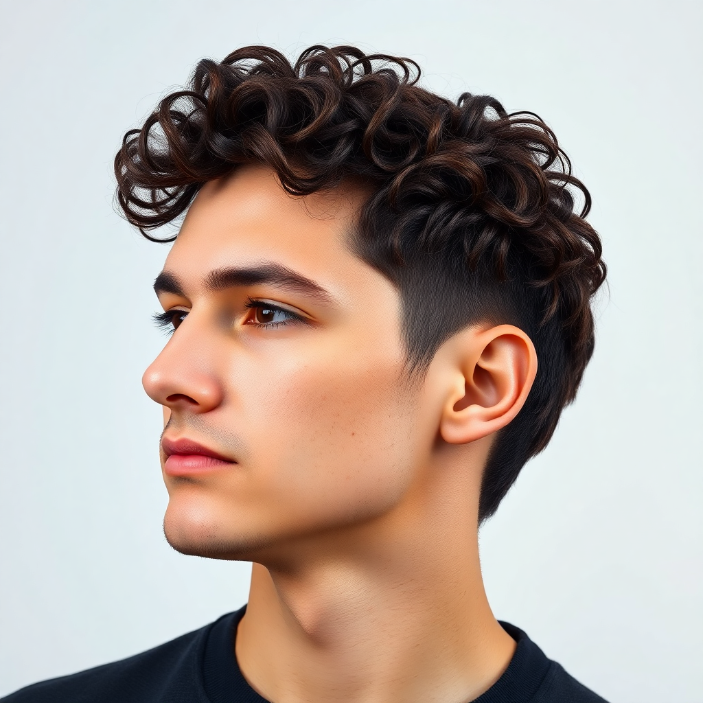 Curly Shag With Layered Fringe
