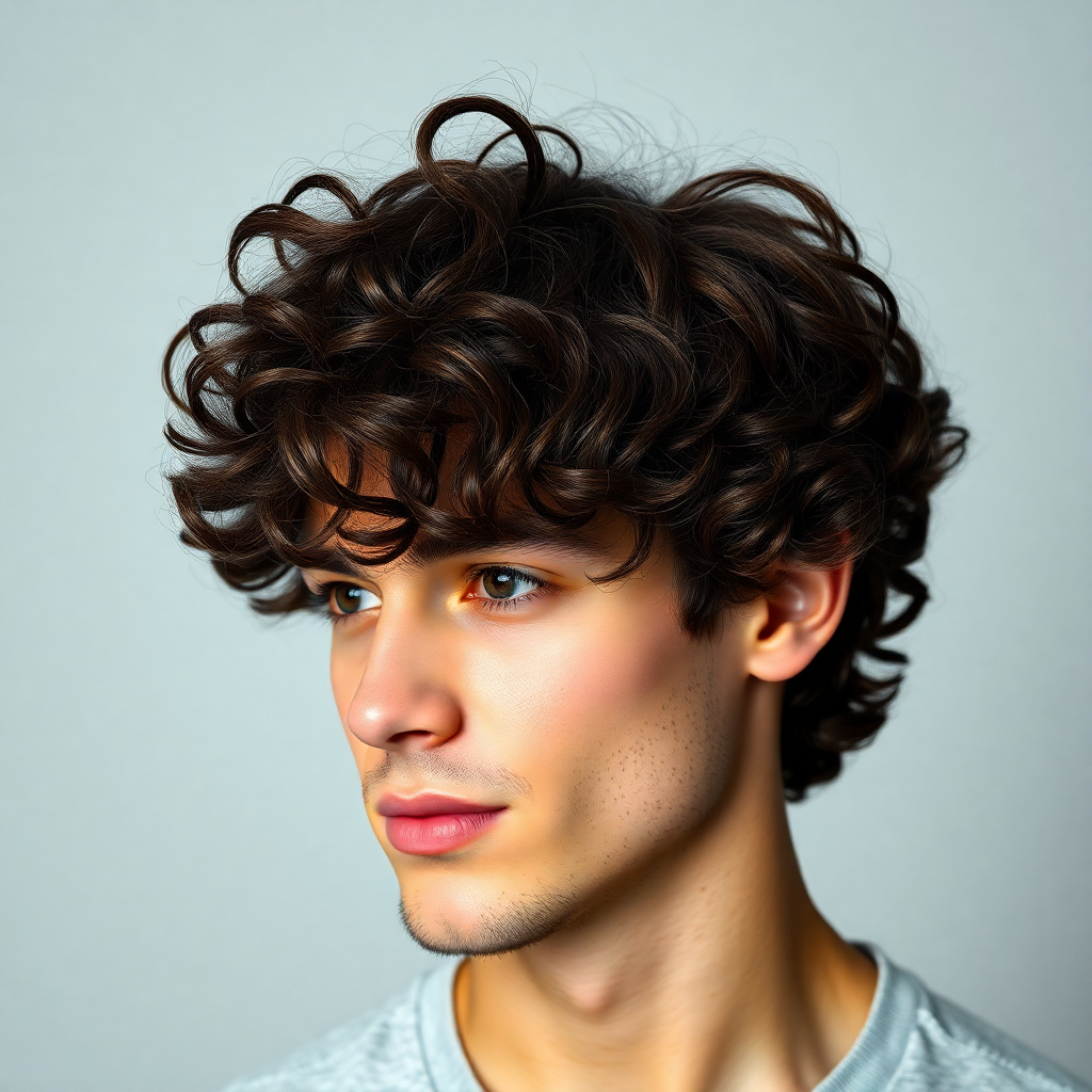 Long Curly Flow With Ear-Tucked Sides