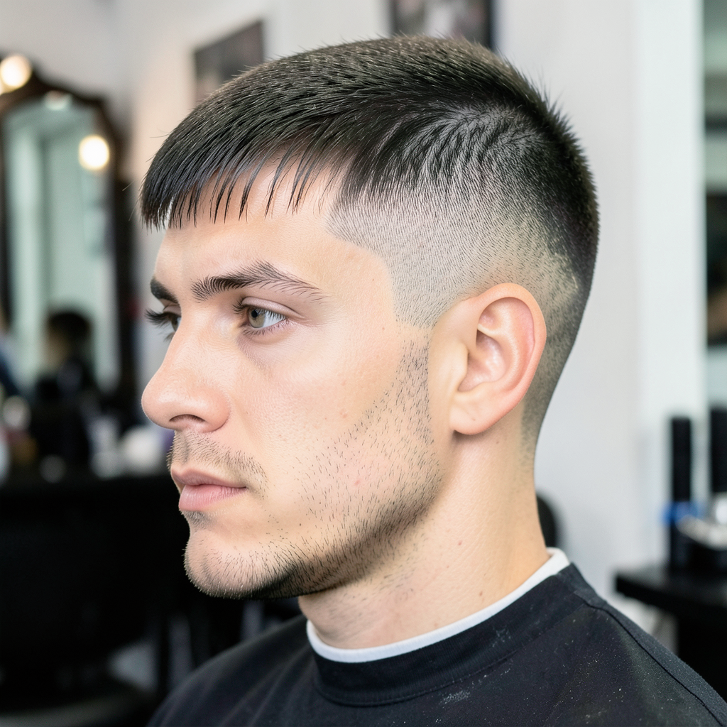  French Crop With a Low Skin Fade