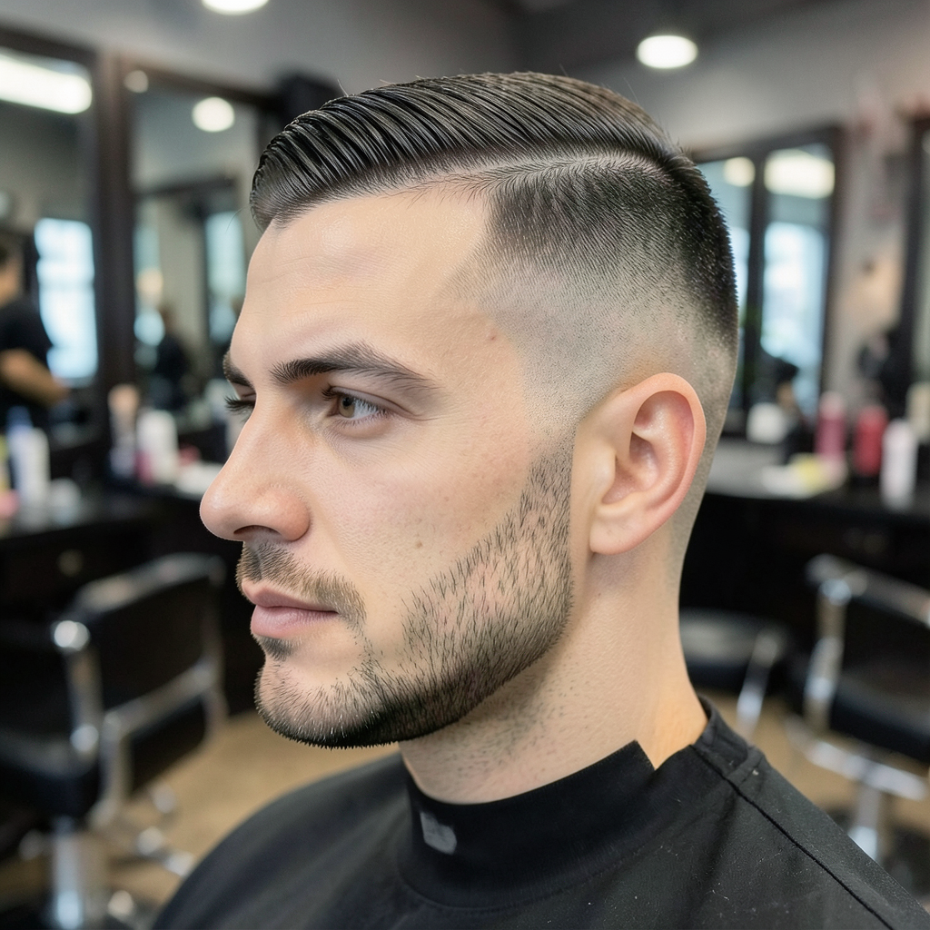 Comb-Over With a Low Drop Fade
