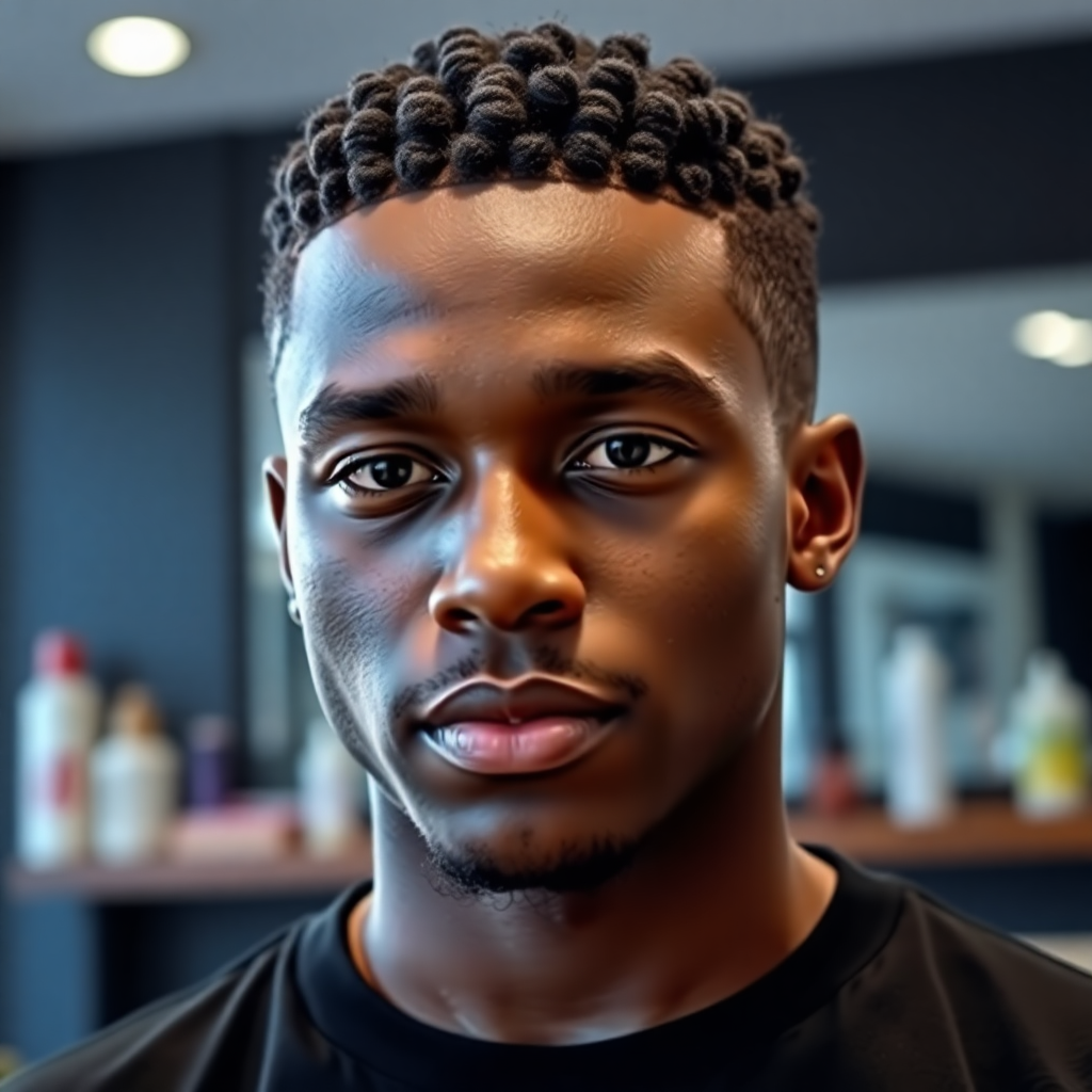 Short Sponge Freeform Locs With a Sharp Shape-Up
