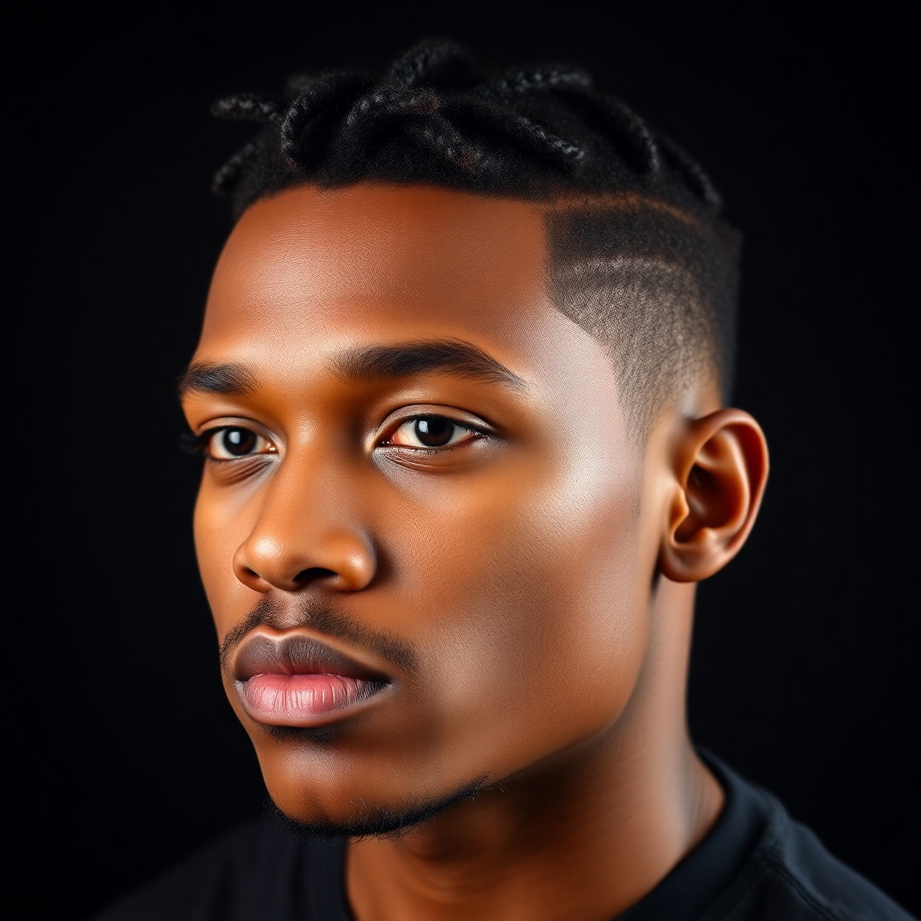 Short Two-Strand Starter Locs With a Temple Taper