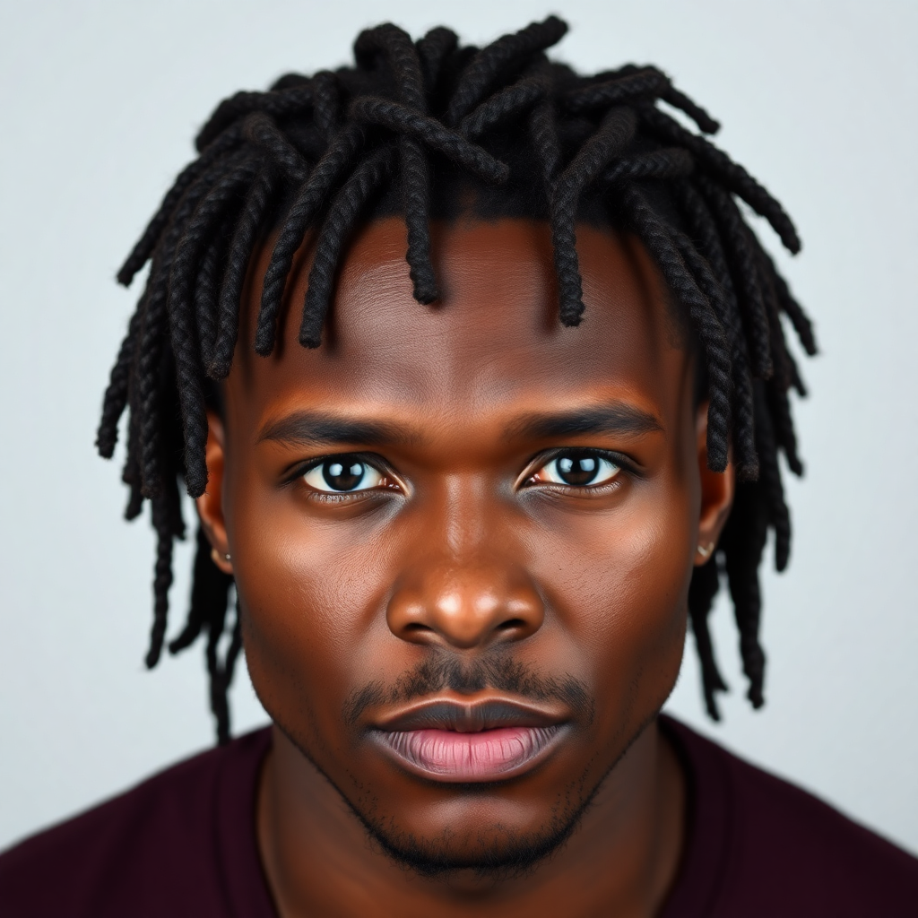 Medium Forward-Swept Locs With a Textured Fringe