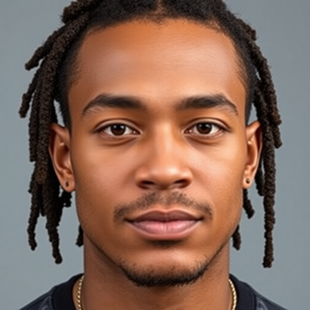 Medium Forward-Swept Locs With a Textured Fringe