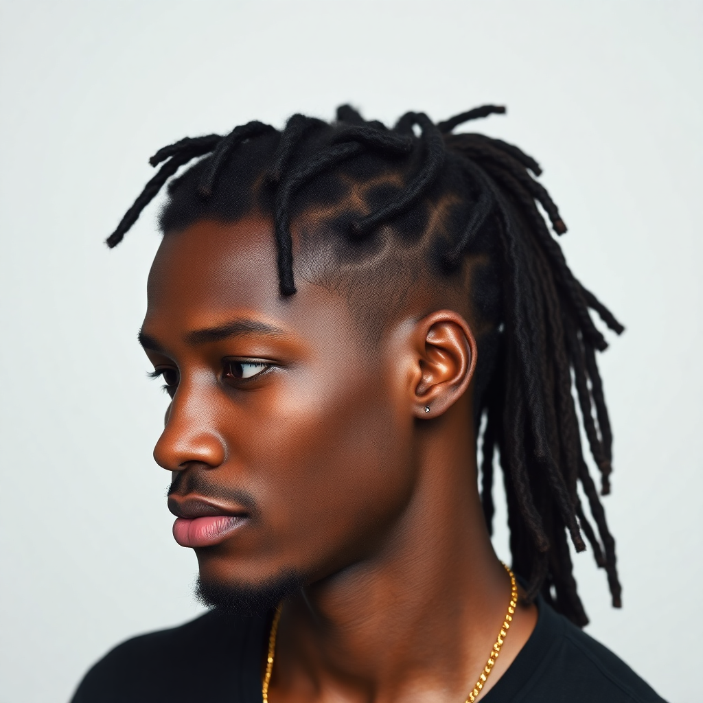  Half-Up Half-Down Medium Locs