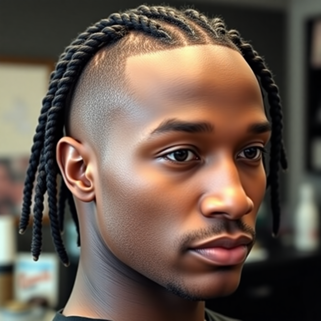 Medium Locs in Two-Strand Rope Twists