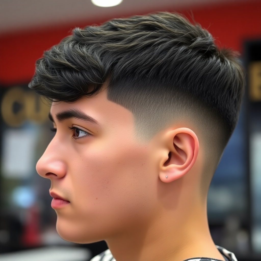 French Crop With Burst Fade