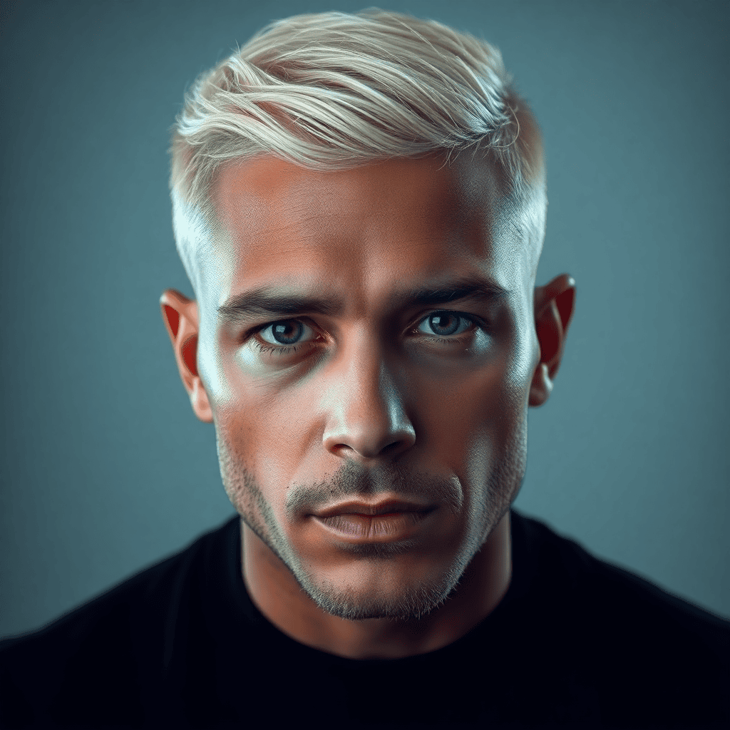 Bleached Textured French Crop With Dark Fade