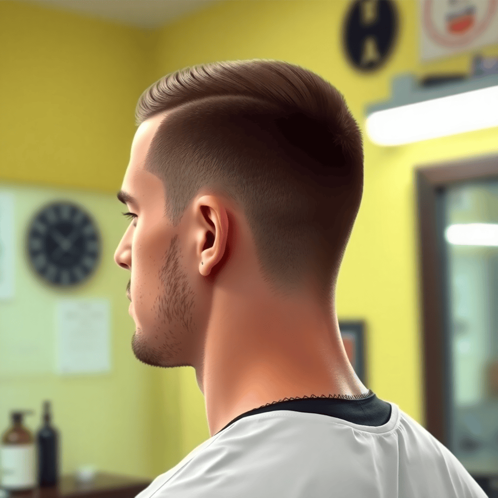  Short Slick Back With a Low Fade