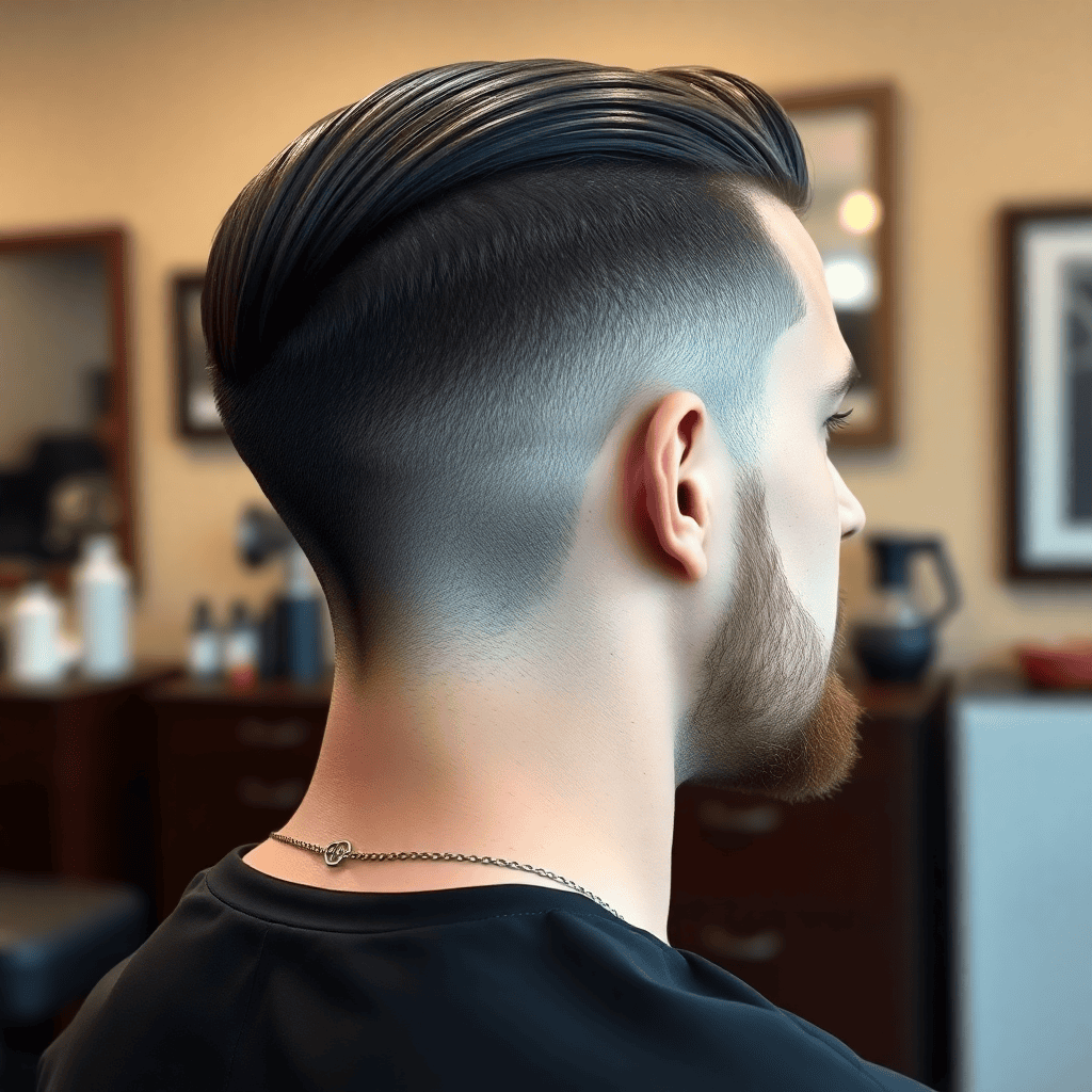  Slick Back With a Skin Fade