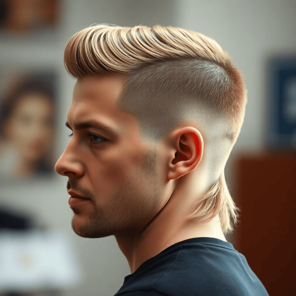 Crew-Cut Mullet With Natural Sides